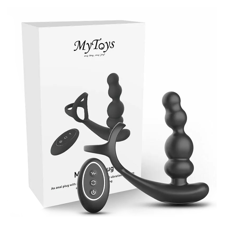 Mytoys｜德國 My RevoPlug 鎖精 強力旋轉拉珠型 前列腺按摩器 - 遙控版
