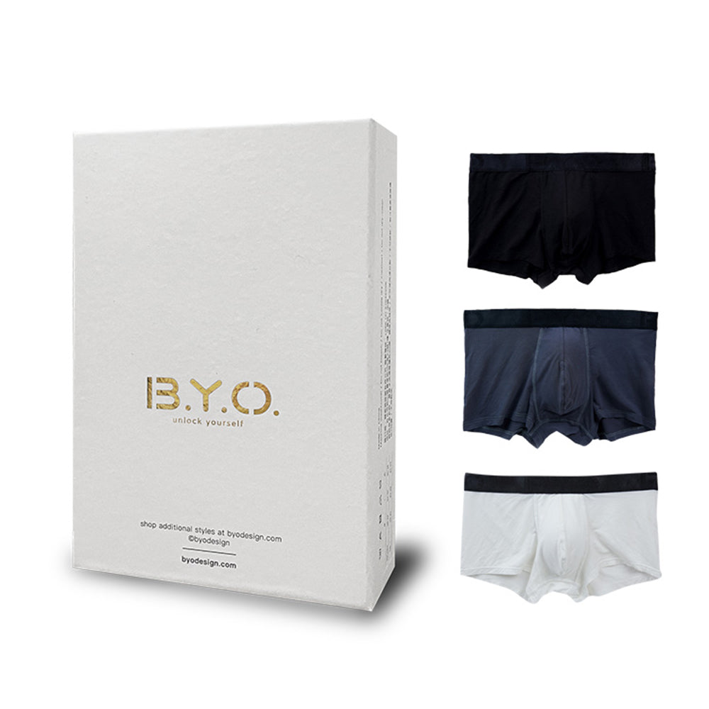 B.Y.O.｜Classic 四角內褲 經典禮盒組 (3入) XL號